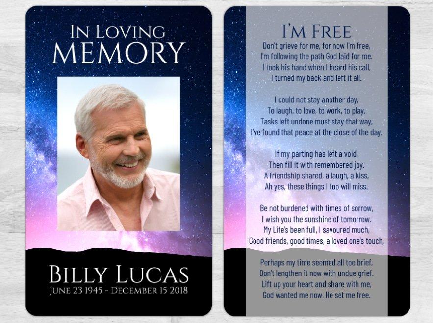 Memorial Card Printing - Printing Services For Funeral Programs